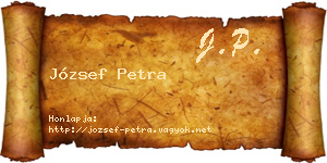 József Petra névjegykártya