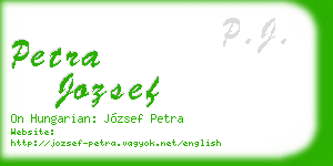 petra jozsef business card